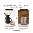 Load image into Gallery viewer, Buy 1 Ceramic Coffee Dripper, Get 1 Venezia Double Wall Glass