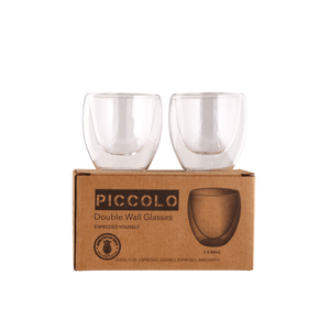 Piccolo Double Wall Espresso Glass 80ml x 2