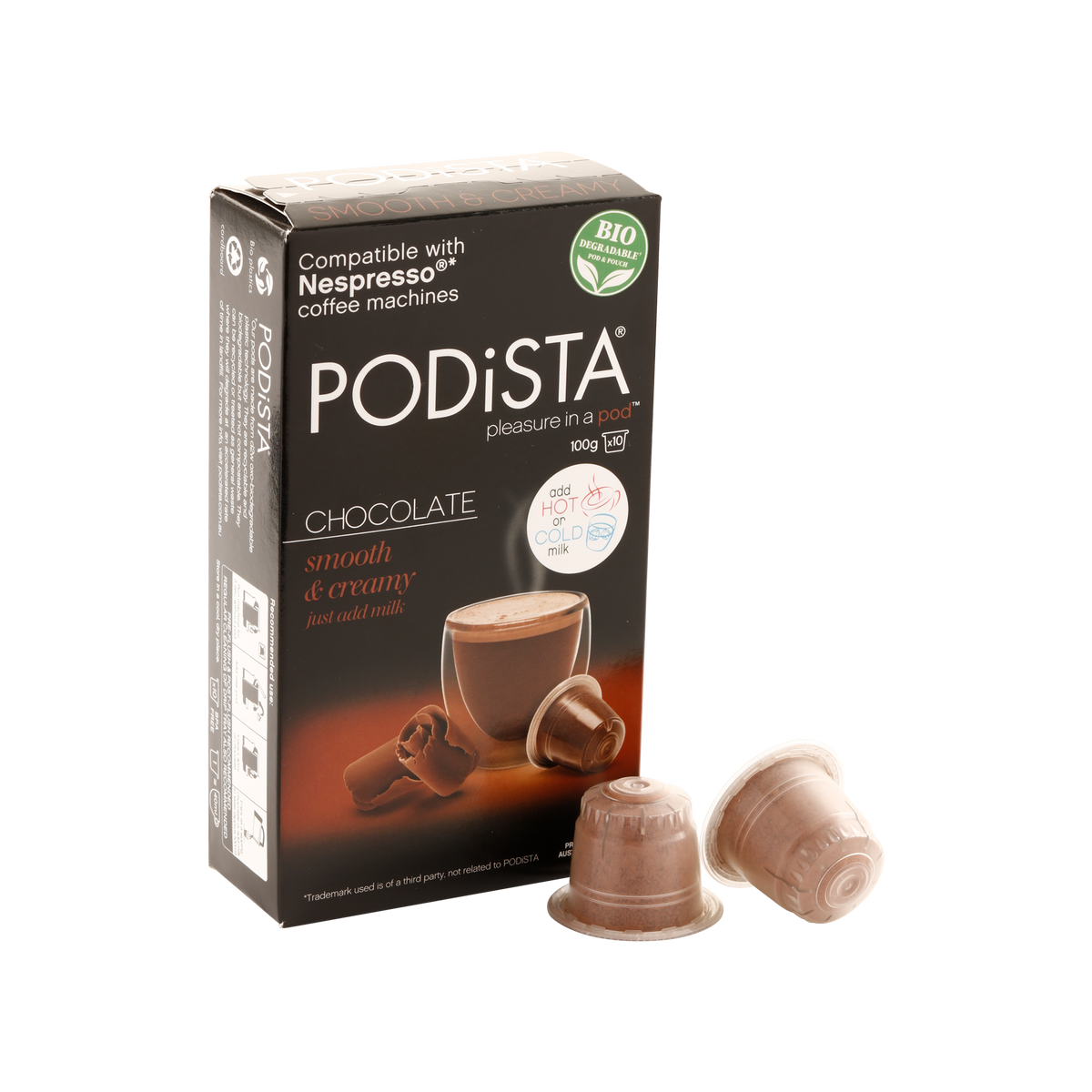 PODiSTA Smooth Creamy Hot Chocolate Nespresso Compatible Capsule Monkeyspeak Coffee