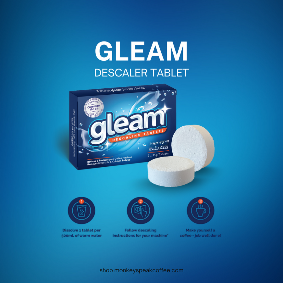 Gleam Tablet Gleam Coffee Machine Descaling Tablet – Monkeyspeak Coffee