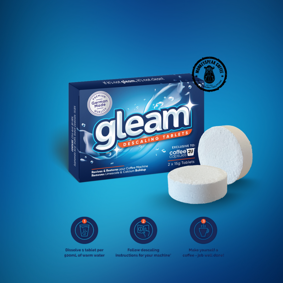 Gleam Tablet Gleam Coffee Machine Descaling Tablet – Monkeyspeak Coffee