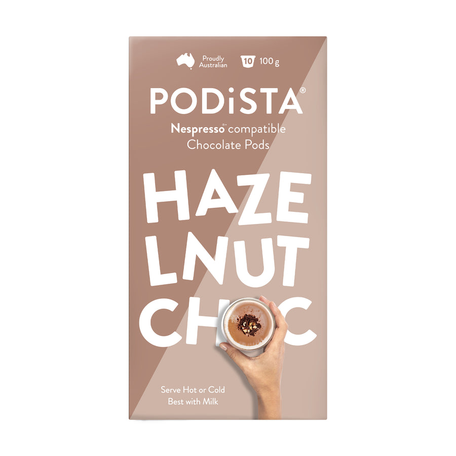 PODiSTA Hazelnut Chocolate Nespresso Compatible Capsule  <br>  Box of 10