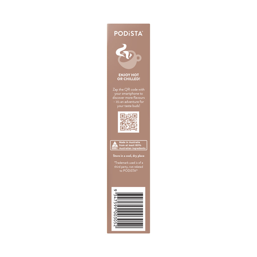 PODiSTA Hazelnut Chocolate Nespresso Compatible Capsule  <br>  Box of 10