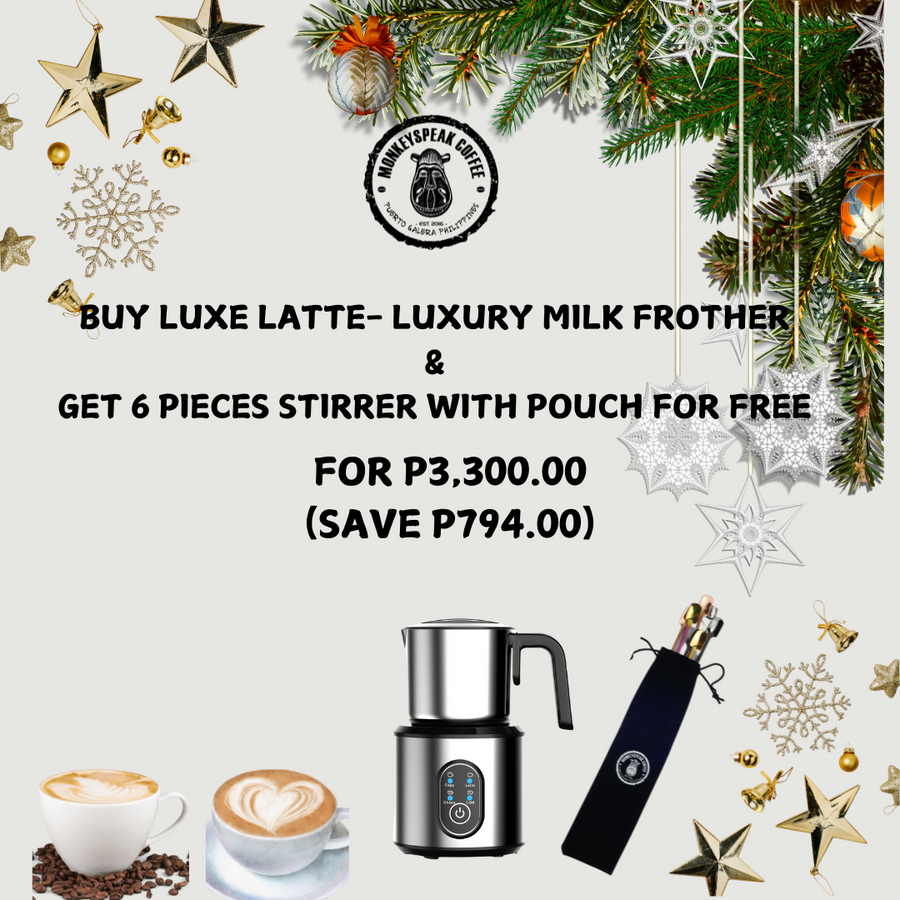 BUY LUXE LATTE- LUXURY MILK FROTHER & GET 6 PIECES STIRRER WITH POUCH FOR FREE