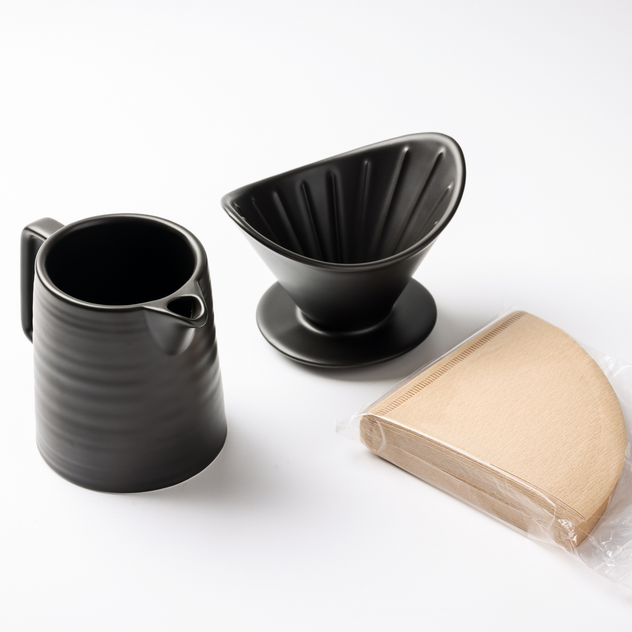 Buy 1 Ceramic Coffee Dripper, Get 1 Venezia Double Wall Glass