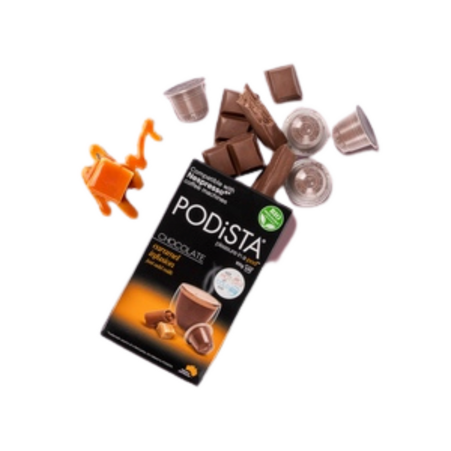 PODiSTA Caramel Chocolate Nespresso Compatible Capsule  <br> Box of 10