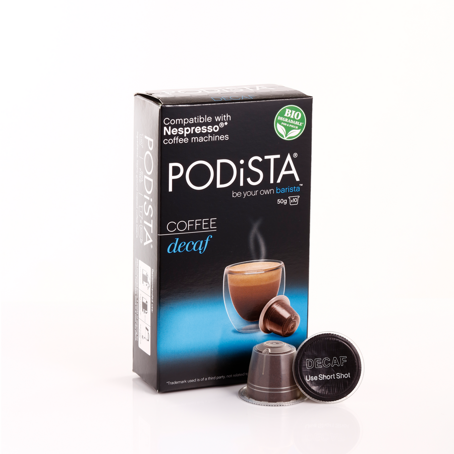 PODiSTA Decaf Coffee Nespresso Compatible Capsule<br>Box of 10