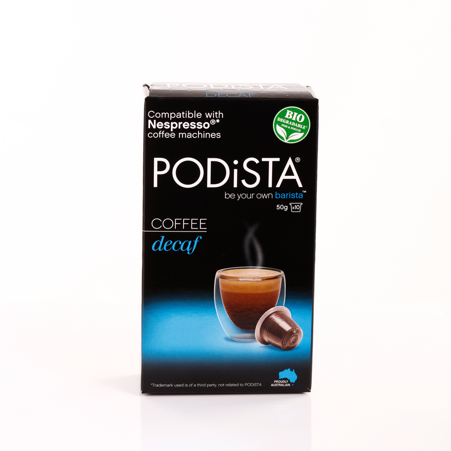 PODiSTA Decaf Coffee Nespresso Compatible Capsule<br>Box of 10