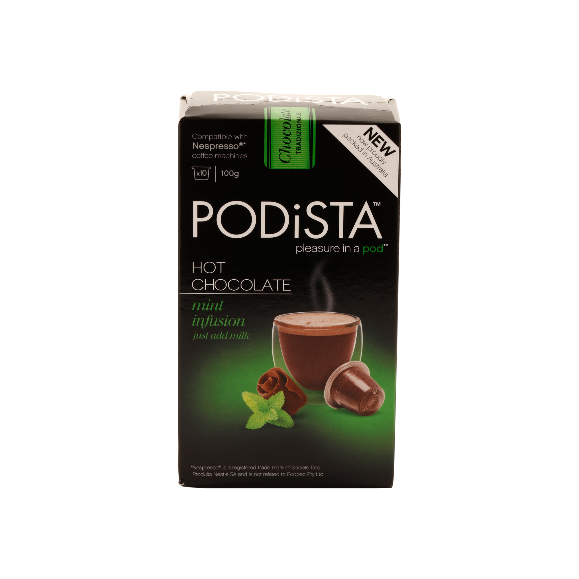 PODiSTA Mint Chocolate Nespresso Compatible CapsuleBox of 10
