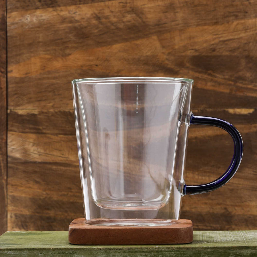DOUBLE WALL MUGS WITH FREE SET OF COFFEE SPOONS